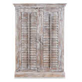 Salvage Reclaimed Wood Hand Carved Almirah Cabinet Wardrobe 03